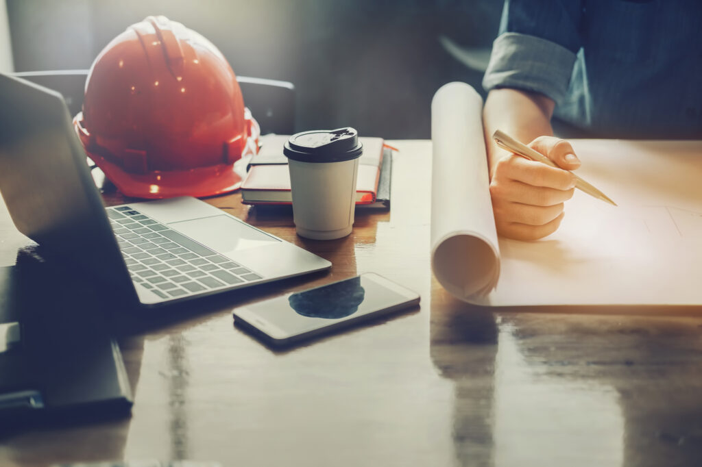 man working at desk 