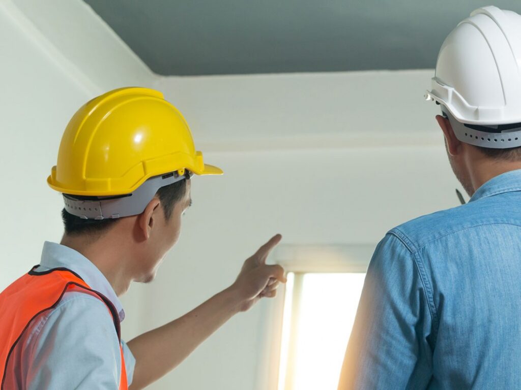 construction workers on site